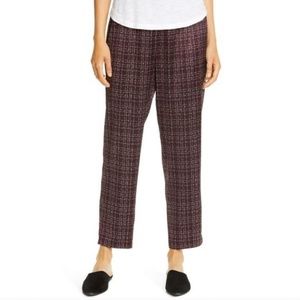 Eileen Fisher Stretch Silk Ankle Pants Cassis XXS NWT